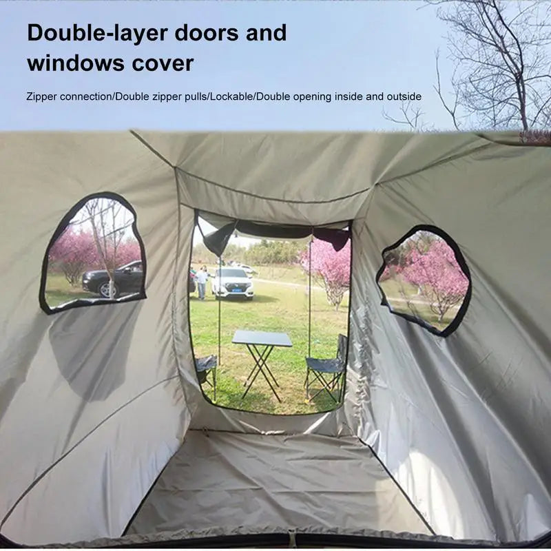 Car Rear Tent SUV Trunk Tent Waterproof Camping Shelter Canopy Car Trailer Extension Tents For Self-driving Tour Picnic Barbecue