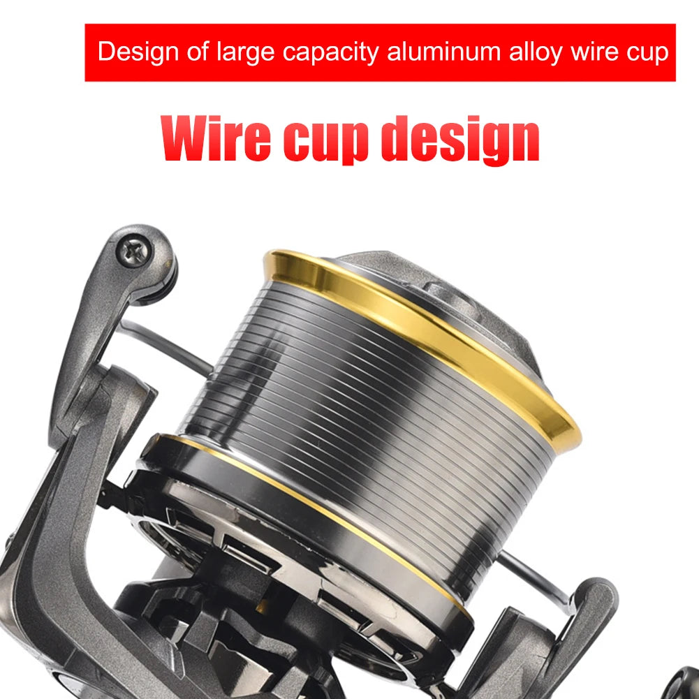 Spinning Fishing Reel 4.8:1 Max Drag 20KG Long Shot Reel Saltwater Fresh Water 17+1 Bearing Fixed Spool Reels Fishing Tackle