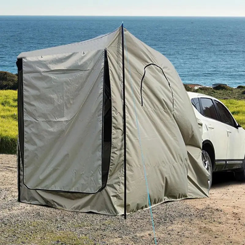Car Rear Tent SUV Trunk Tent Waterproof Camping Shelter Canopy Car Trailer Extension Tents For Self-driving Tour Picnic Barbecue