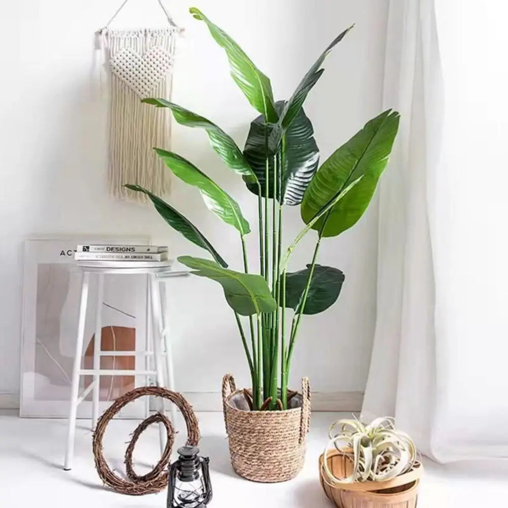 1 PCS Large Faux Banana Tree Simple Fake Greenery Plant Creative Artificial Tropical Palm For Garden Decor