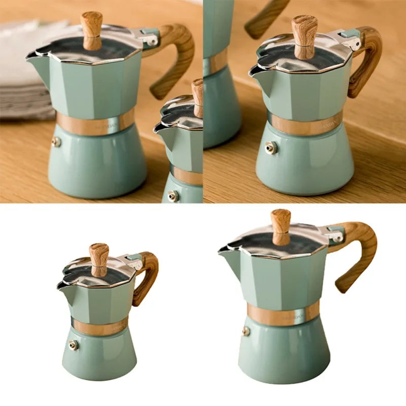 Aluminum Italian Moka Pot Espresso Coffee Maker Percolator Stove Top Pot 150/300ML Stovetop Coffee Maker Kitchen Tools