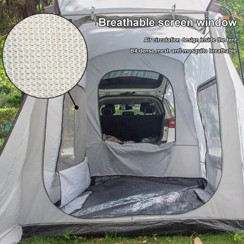 Camping SUV Trunk Tent Car Rear Tent Waterproof Auto Tail Tent 6 Person Car Awning Sun Shelter Self-driving Camping Accessory