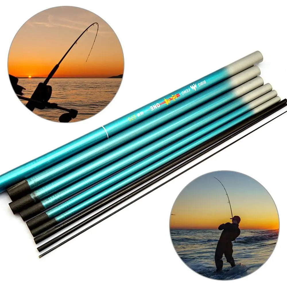 1.5/1.8/2.1/2.4/2.7/3.0/3.6m Carbon Fiber Fishing Rod Telescopic Ultra-light Hard Pole for Stream Freshwater Fishing Pole