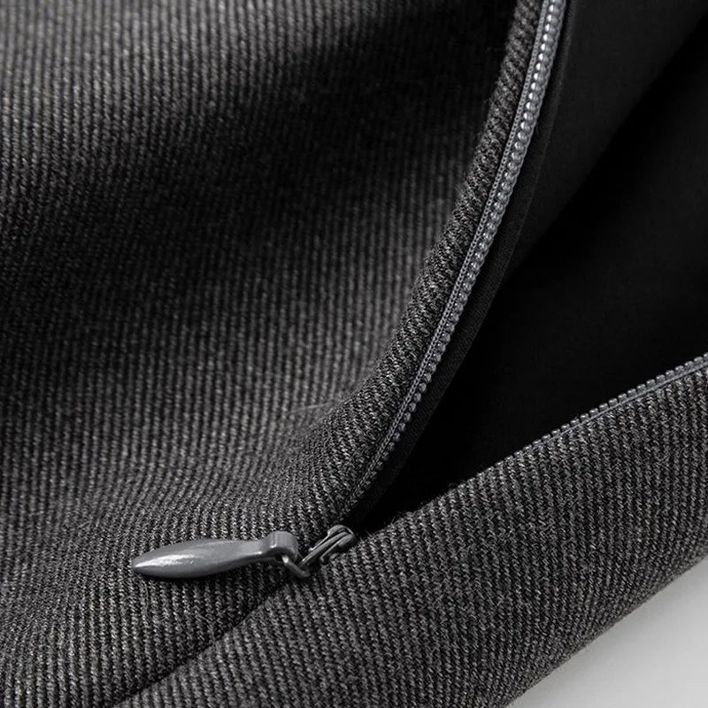 Fashion Solid Color Women's Fashion Fishtail Skirt Commuting Straight Tube High Waist Slim Temperament Pleated Skirt Lady