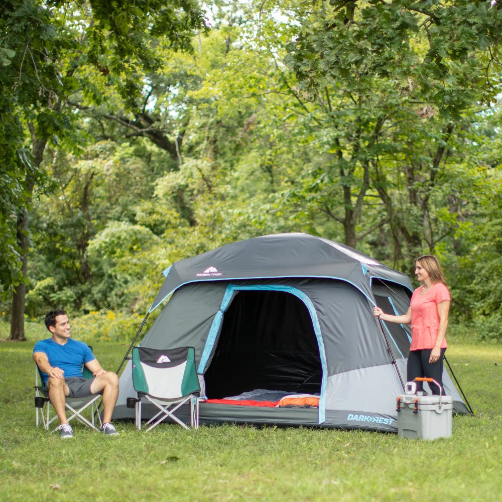 6-Person Dark Rest Cabin Tent w/Skylight Ceiling Panels kamp çadir namioty beach tent
