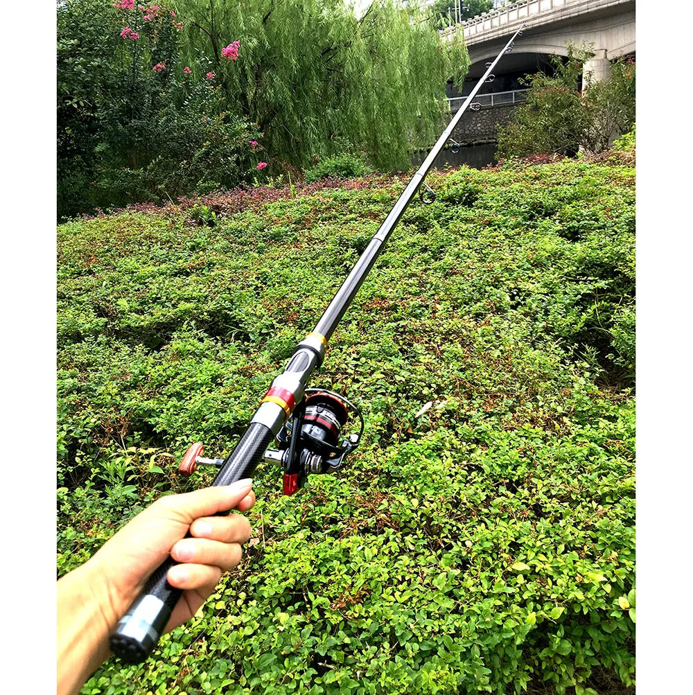 Fishing Rods Spinning 1.8m 2.1m 2.4m 2.7m 3.0m 3.6m Sea Telescopic Carbon Fiber Travel Rod for Carp Ultralight Travel Lure Surf