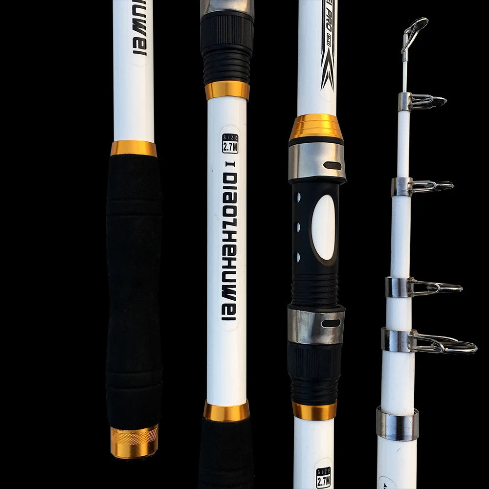 Portable Carbon Fiber Sea Fishing Rod 3.6M 3.0M 2.7M 2.4M 2.1M Ultra-hard Fiberglass Long-distance Throwing On The Beach Casting