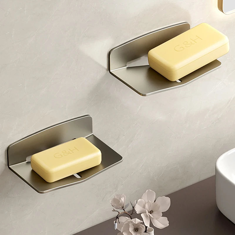 Bathroom Soap Dish Wall Mounted Shower Soap Holder Bathroom Storage Rack Organizer Soap Dishes Kitchen Basket Tray Rack
