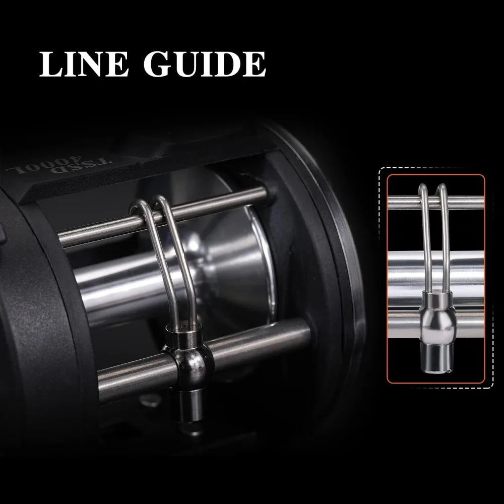 Sougayilang Trolling Reel, Level Wind Fishing Reel, Conventional Reel for Salmon and Catfish