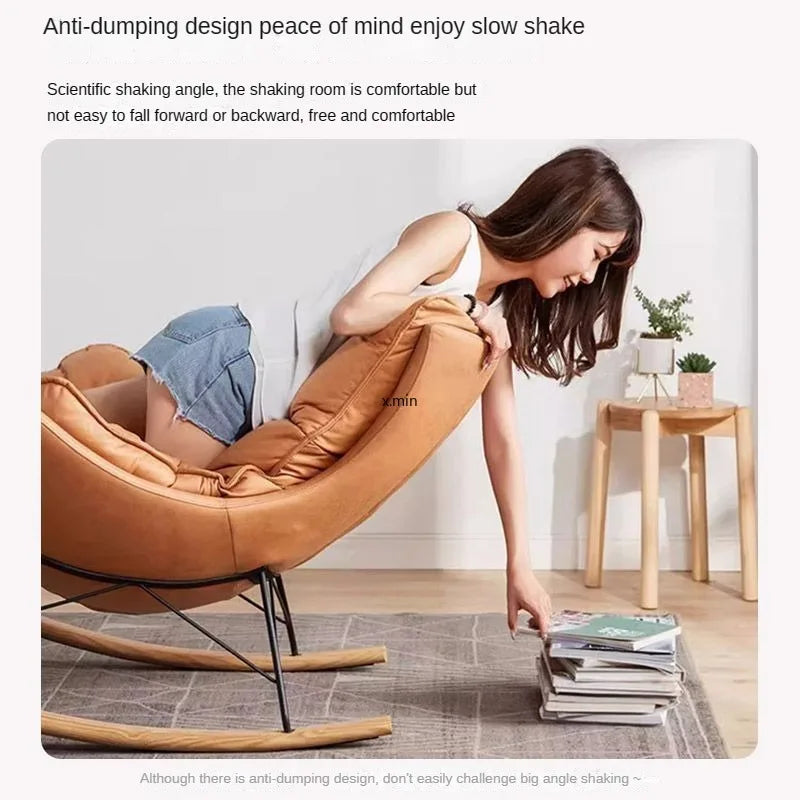 Rocking Chair Reclining Chair Adult Living Room Home Single Lounge Lazy Sofa Lobster Snail Chair Furniture كرسي استرخاء