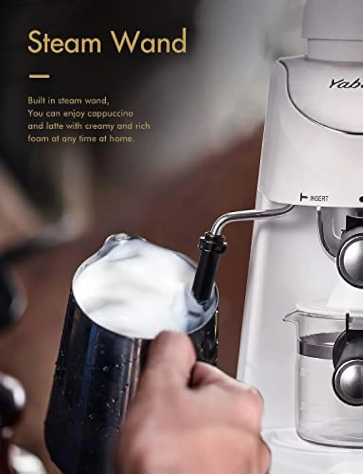Machine, 3.5Bar Espresso Coffee Maker, Espresso and Cappuccino Machine with Milk Frother (White) | USA | NEW