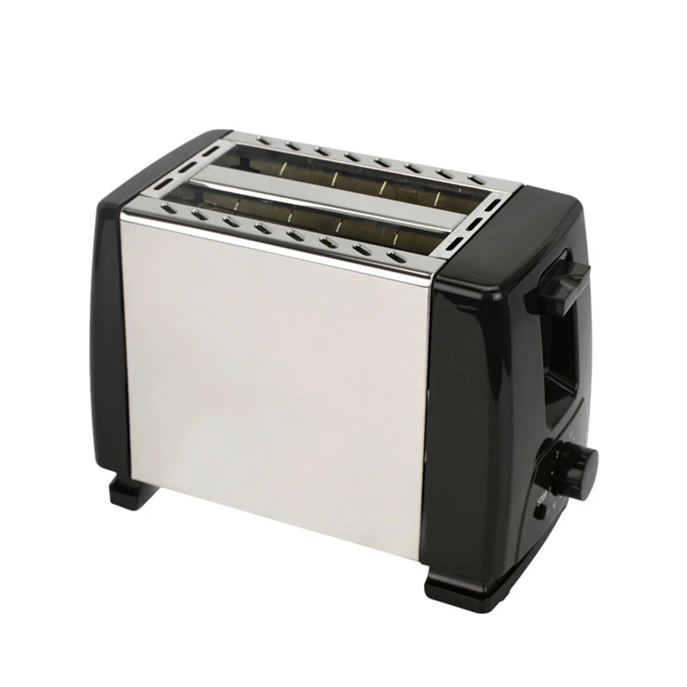 2 Slices Automatic Fast heating Bread Toaster Household Breakfast Maker Stainless steel Toaster Oven Baking Cooking 700W 220V
