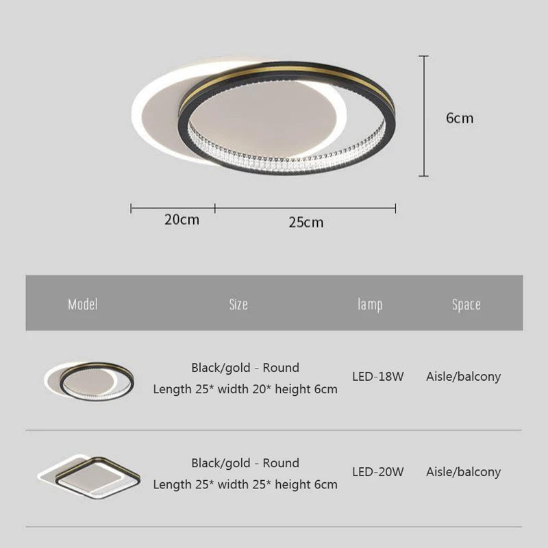 Modern LED Ceiling Lamps For Living Room Bedroom Luxury Decor Light Fixtures Indoor Corridor ceiling light With Remote Control