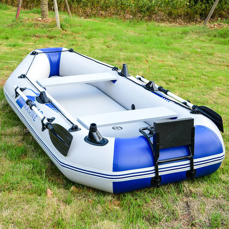 3 Person 230 CM Inflatable Fishing Boat Rowing Kayak Canoe Hovercraft Dinghy Air Mat Bottom Outdoor Water Sport