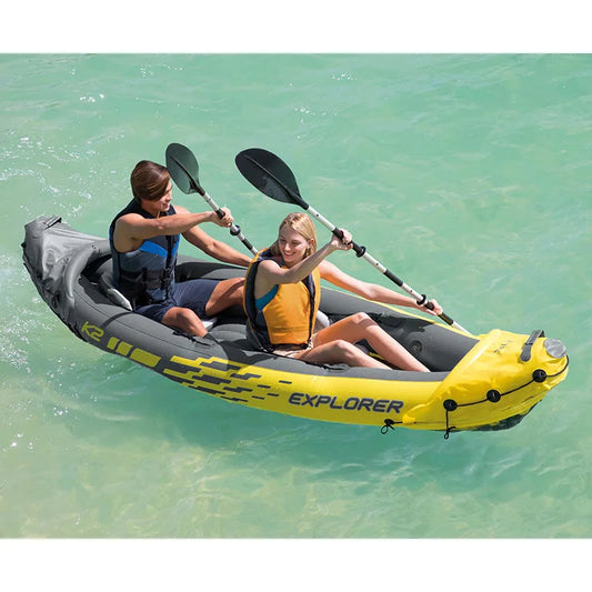 Single double kayak, inflatable boat, assault boat, fishing boat　thickened inflatable dinghy　folding canoe