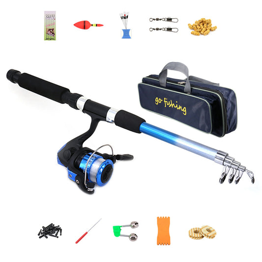 Beginner Children's Fishing Rod Set Lightweight Portable Retractable Fishing Rod Set With Spinning Reel Fishing Line Tackle