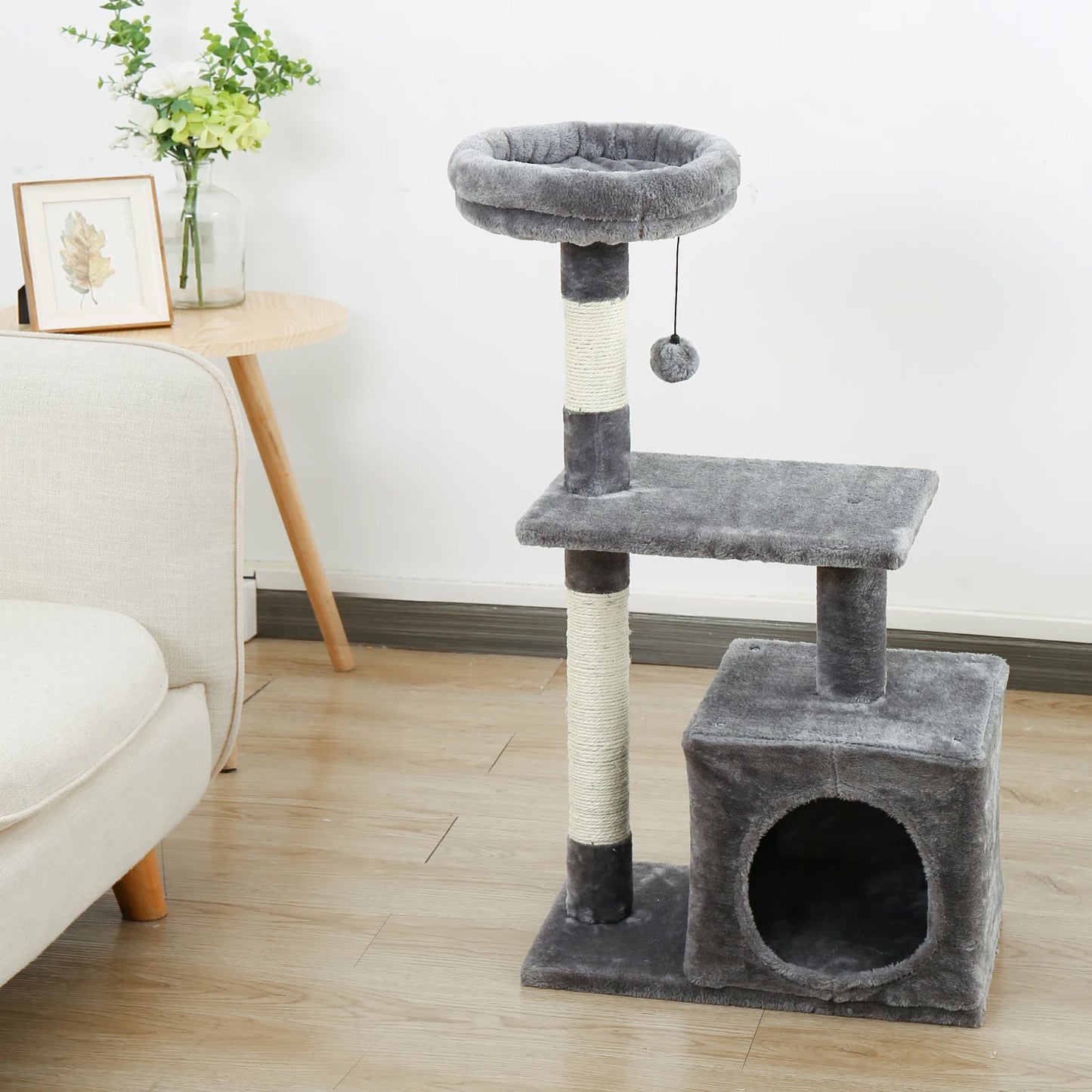 Cat Trees for Kittens Cat Furniture Towers with Scratching Posts Double Perches  House Kitty Cat Activity Trees Climb