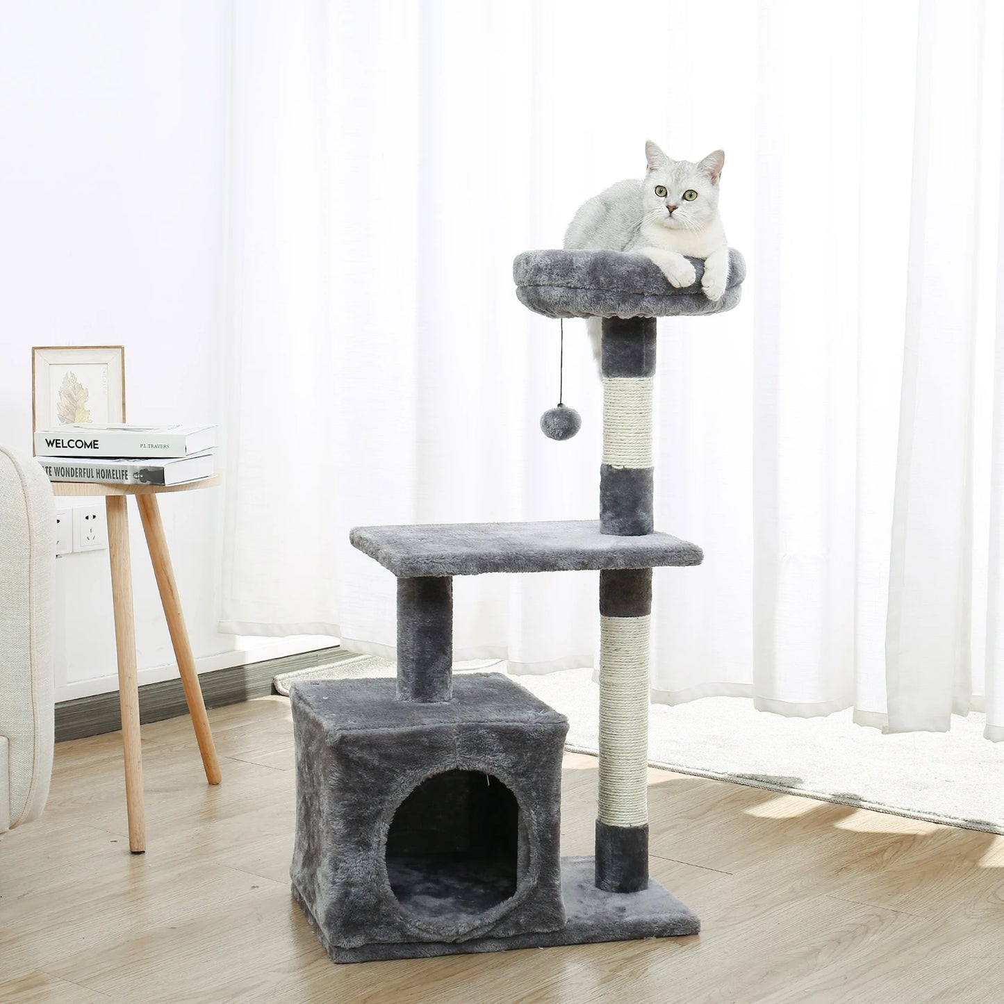 Cat Trees for Kittens Cat Furniture Towers with Scratching Posts Double Perches  House Kitty Cat Activity Trees Climb