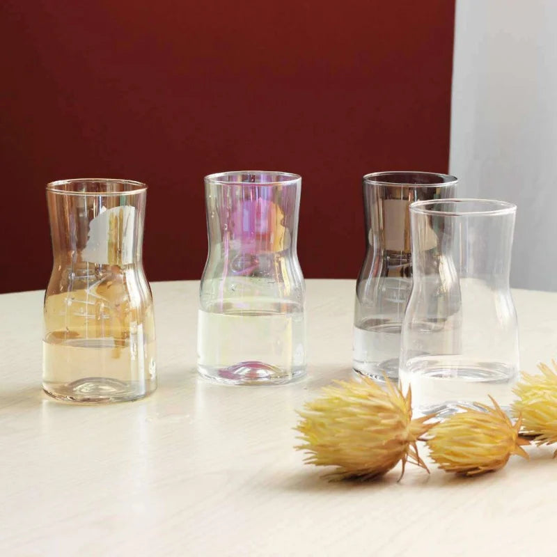 Ins Style Glass Vase Living Room Dried Flowers Glass Transparent Dill Home Decoration Accessories Wide Mouth Flower Vases