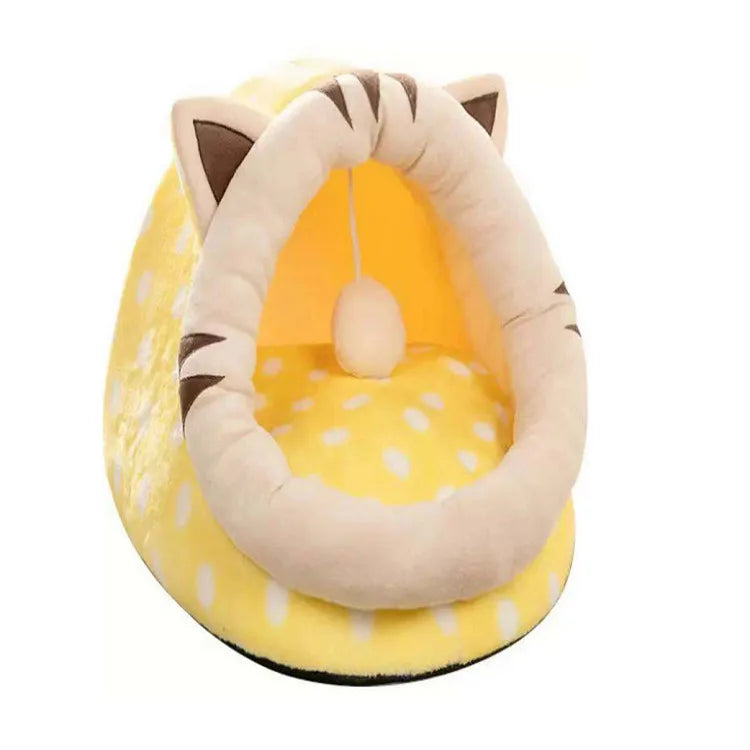 Warm Soft Cat Bed Winter Warm House Cave Pet Dog Soft Nest Kennel Kitten Bed House Sleeping Bag for Small Medium Dogs Supplies