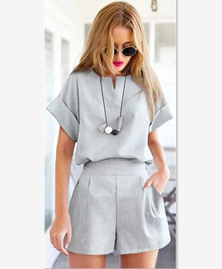 Hot Sale 2023 Summer Suit New Style Big Size Women's Suit Plump Short Sleeve Jacket Shorts Two-piece Suit Women's Clothing Sets