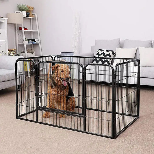 Foldable Pet Playpen Iron Fences Puppy Kennel House Exercise Training Puppy Kitten Dog Fences Gate Supplies Pet Products New