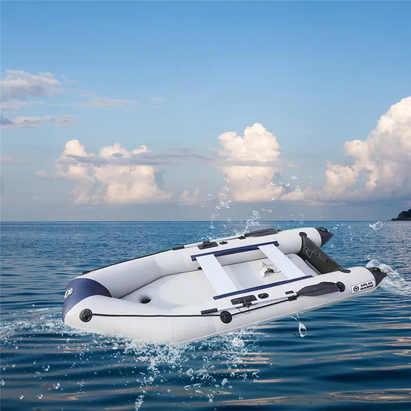 Solar Marine 5 Person 3 M PVC Inflatable Assault Kayak Speed Boat Fishing Canoe Casual Hovercraft Aluminum Floor