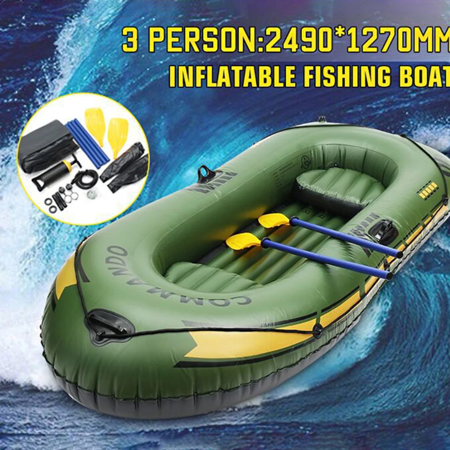 New Thickened 2/3 People Portable Drifting Boat Double Valve Iatable Boat Fishing Boat Rubber Boat Pvc Kayak Boat For Adults