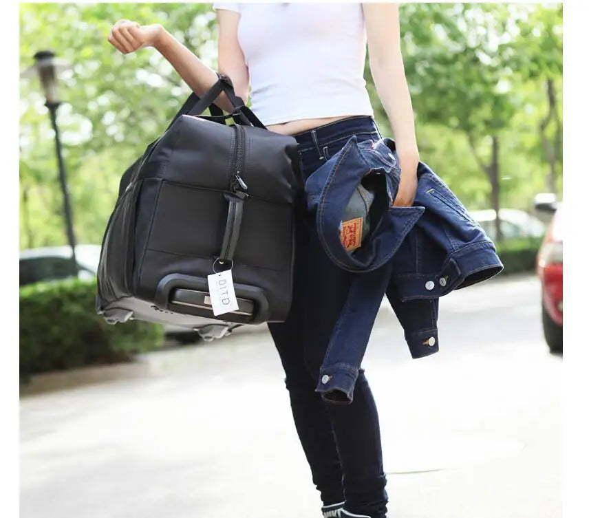 24 Inch Travel trolley Luggage bags men Travel trolley Rolling bags Women  wheeled Backpacks Business baggage suitcase on wheels