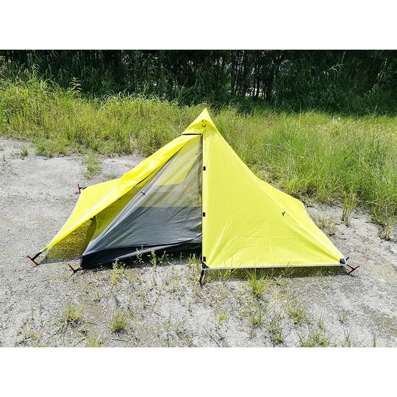 Marvquester Ultralight Waterproof Two-Layer Pole-less UL Trekking Pole Pyramid Tent