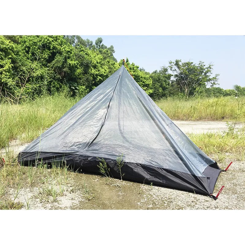 Marvquester Ultralight Waterproof Two-Layer Pole-less UL Trekking Pole Pyramid Tent