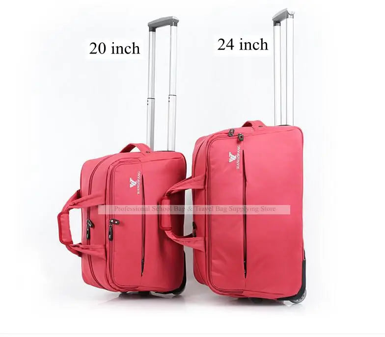 Women Carry on hand luggage bag Unisex Travel trolley bags Rolling luggage Bag with wheels bag cabin Baggage bag Travel suitcase