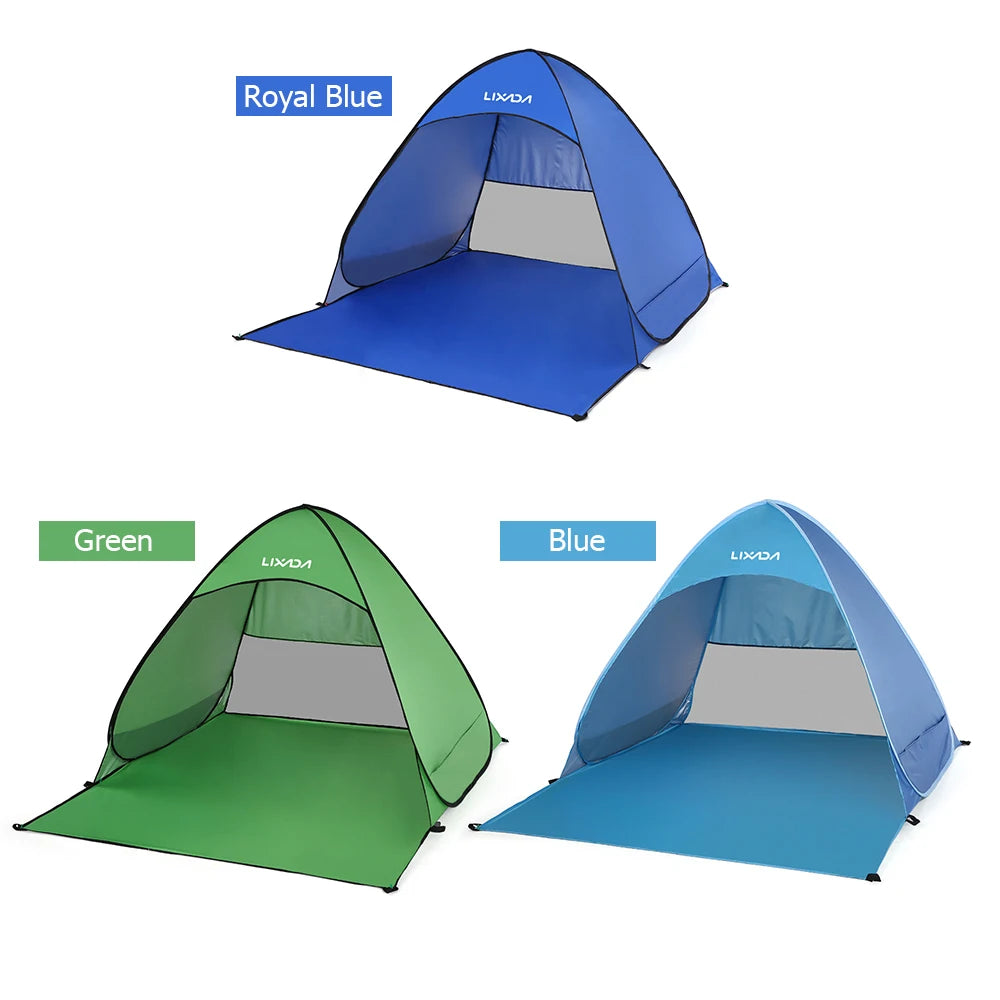 Lixada Automatic Instant Pop Up Beach Tent Lightweight Outdoor UV Protection Camping Fishing Tent Cabana Sun Shelter