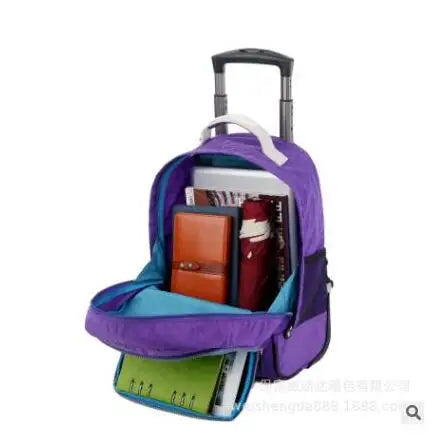 rolling luggage bag for women Wheeled Luggage backpack bag  travel Trolley Bags on wheels  Trolley Suitcase School wheeled Bags