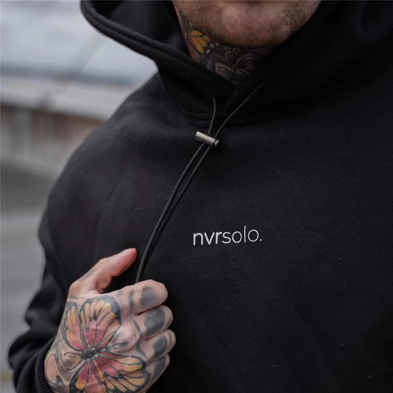 2021 Men O-Neck Letter Running Hoodies Gym Fitness Bodybuilding Sports Sweatshirt Pullover Sportswear Male Workout Mens Clothing