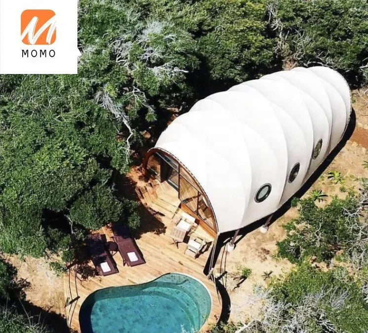 New Design hot worm shaped luxury glamping hotel tent for safari resort