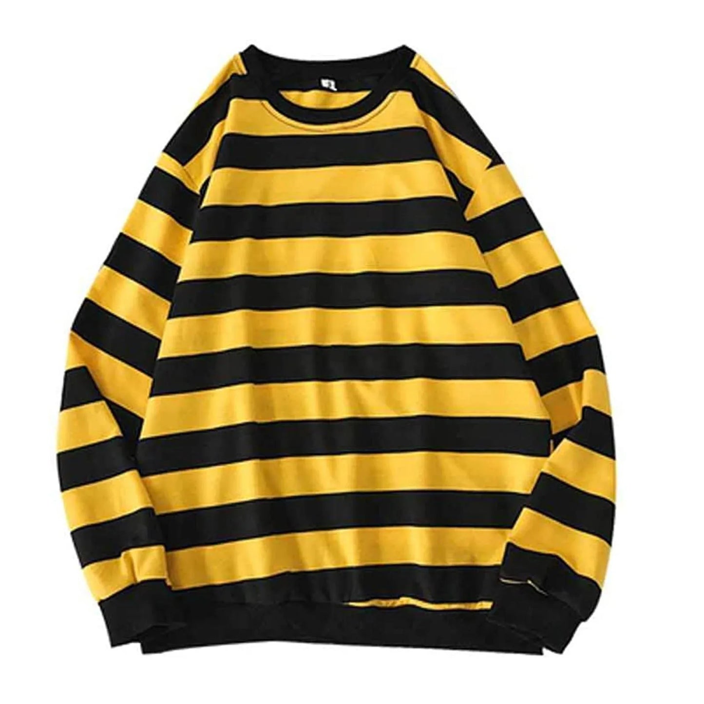 Korean Fashion Striped Printed Hoodies Blouse Women Girls Harajuku Crewneck Oversized Hoodie Autumn Basic Sweatshirts Moletom