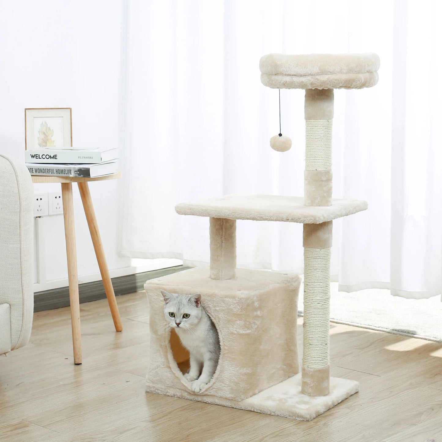 Cat Trees for Kittens Cat Furniture Towers with Scratching Posts Double Perches  House Kitty Cat Activity Trees Climb