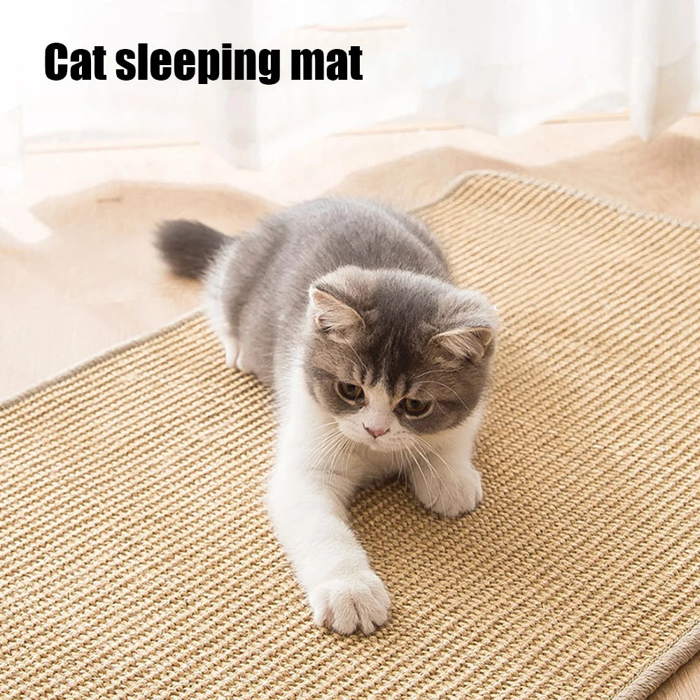 For Sharpen Nails Furniture Protector Natural Sisal Cat Scratch Board Climbing Tree Litter Mat Cat Scratching Post Mat