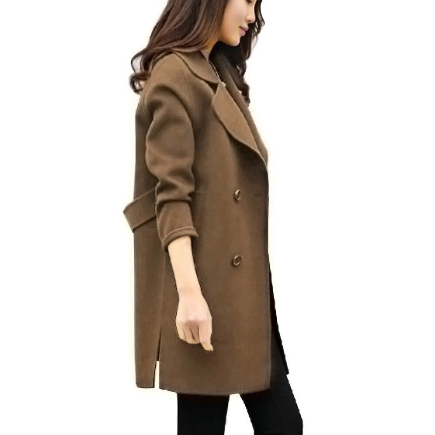 Womens Autumn Winter Jacket Coat Green Long Casual women Outwear Slim Cardigan Winter warm Coat Overcoat female fashion clothes