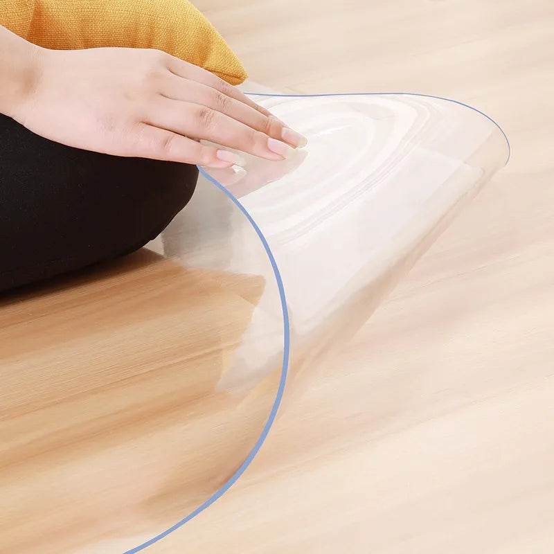 Transparent Soft Glass Protective Pad PVC Carpet Waterproof Mat For Home Kitchen Supplies Big Living Room Coffee Table Cover Rug