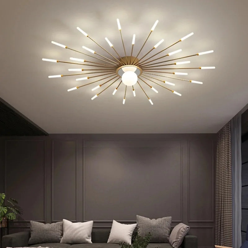 2024 New fireworks Modern LED Chandelier Lights For Living Kids Room Bedroom Hall Lighting Decoration Indoor Lamps Home Luster