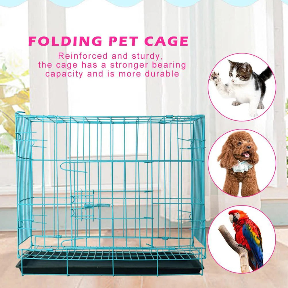 Dog Cage Crate Pet Dogs Crates Medium Folding Indoor Cages Puppy Steel House Metal Large Kennel Kennels Wire Cat Collapsible