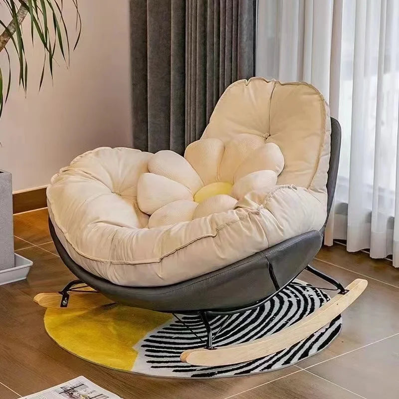 Lazy Designer Living Room Chairs Rocking Lounge Accent Luxury Chairs Modern Comfortable Sofa Poltrona Lounge Suite Furniture