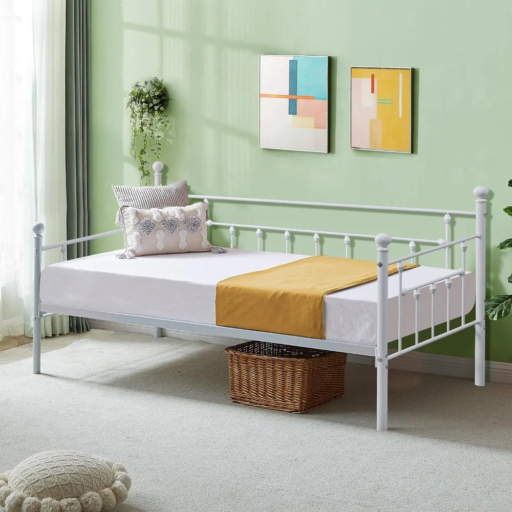 Children's bed, dual-purpose bench bed frame, double bed with headboard, easy to assemble, children's bed