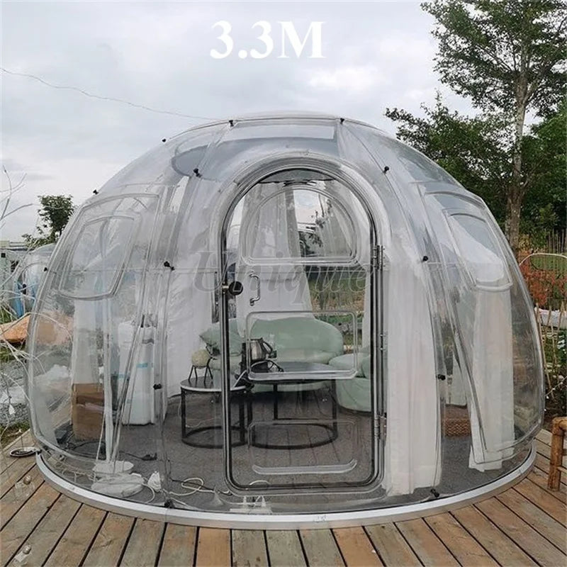 Transparent Dome House, Glamping PC Bubble Tent, Waterproof Hotel Resort