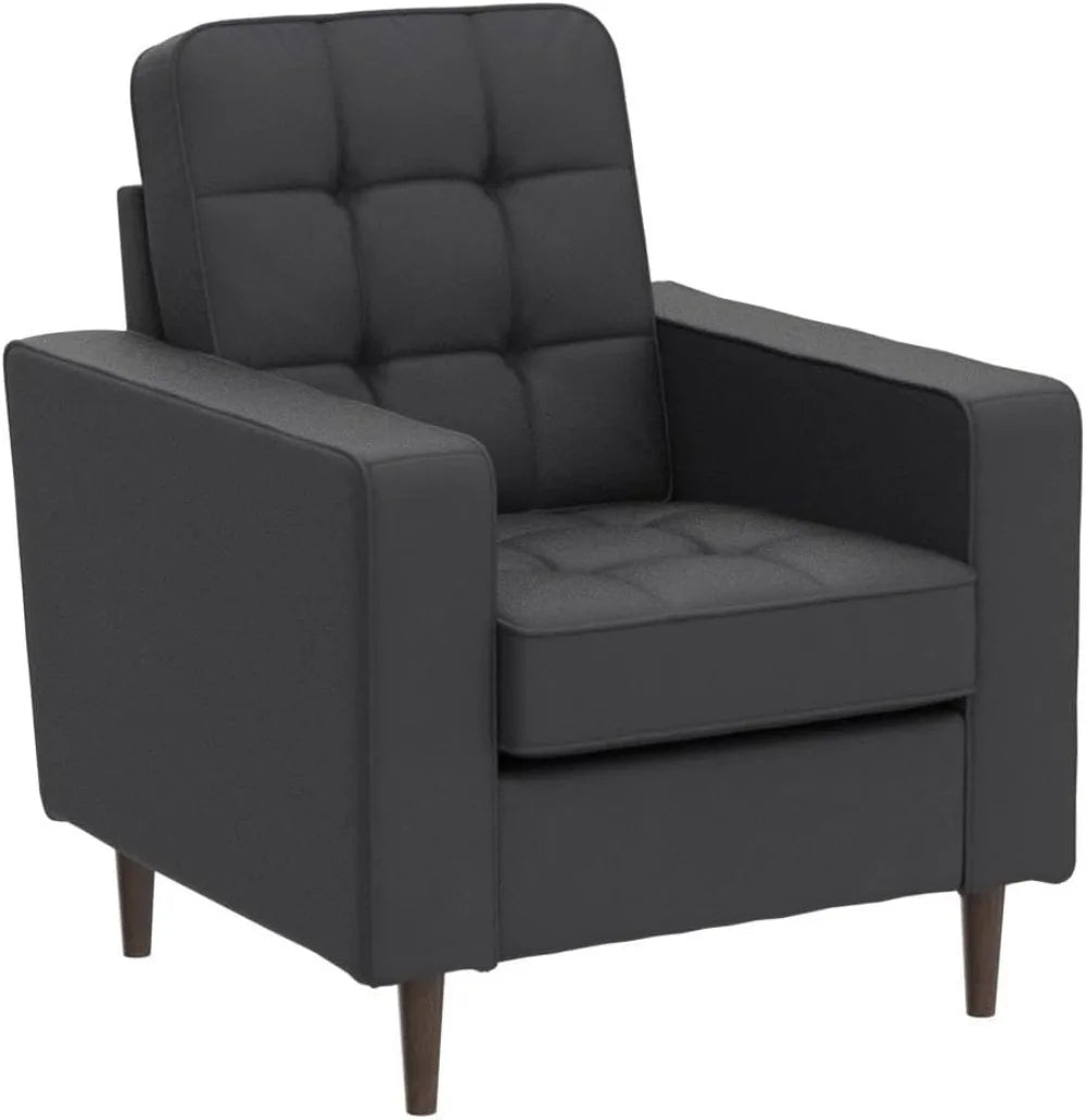 Edenbrook Lynnwood Upholstered Accent Chair  Living Room Furniture  Office Bedroom Mid-Century Modern Design