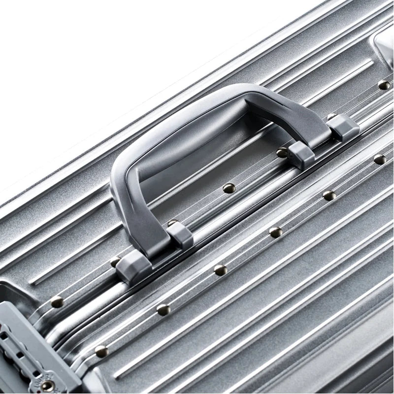 Aluminum Magnesium Alloy 20 Inch Travel Suitcase With Wheels Free Shipping Trolley Case Large Size Luggage Carry-On High Quality