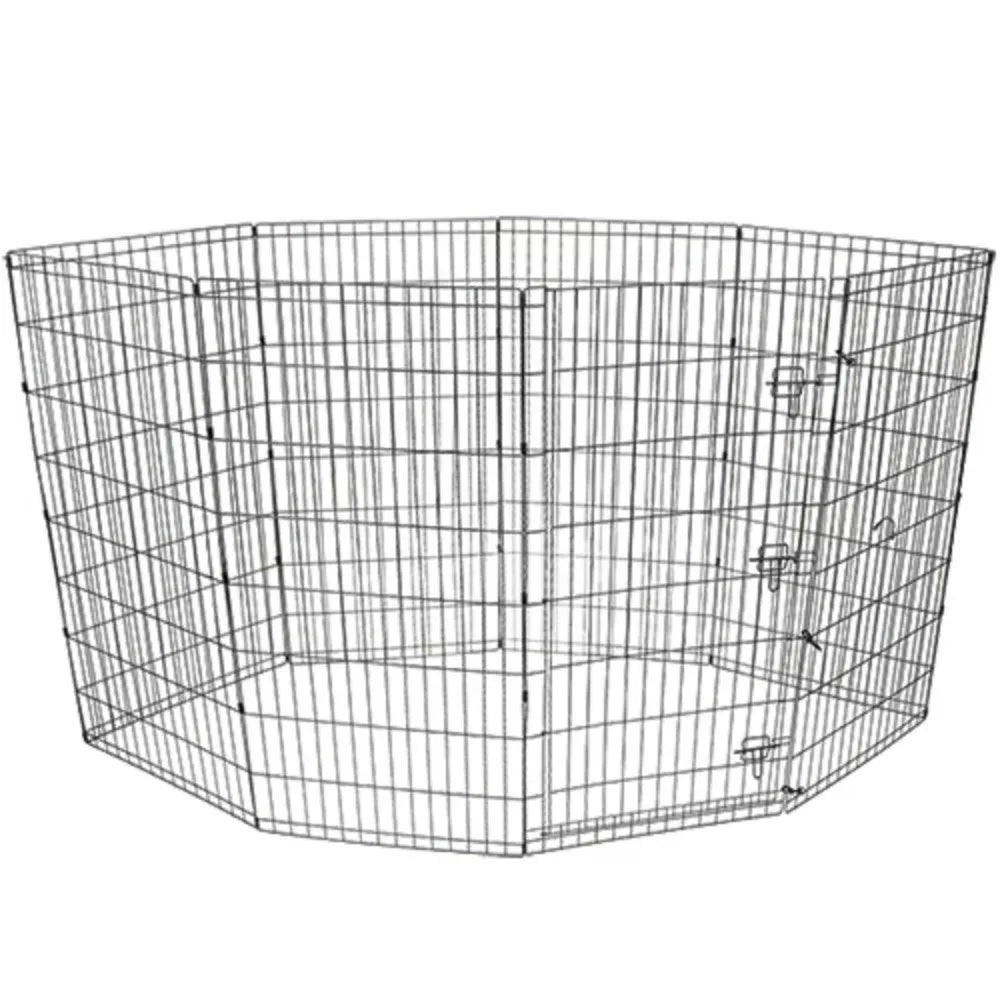 42"H 8- Panel Wire Dog Kennels, Pet Exercise Play Pen with Door