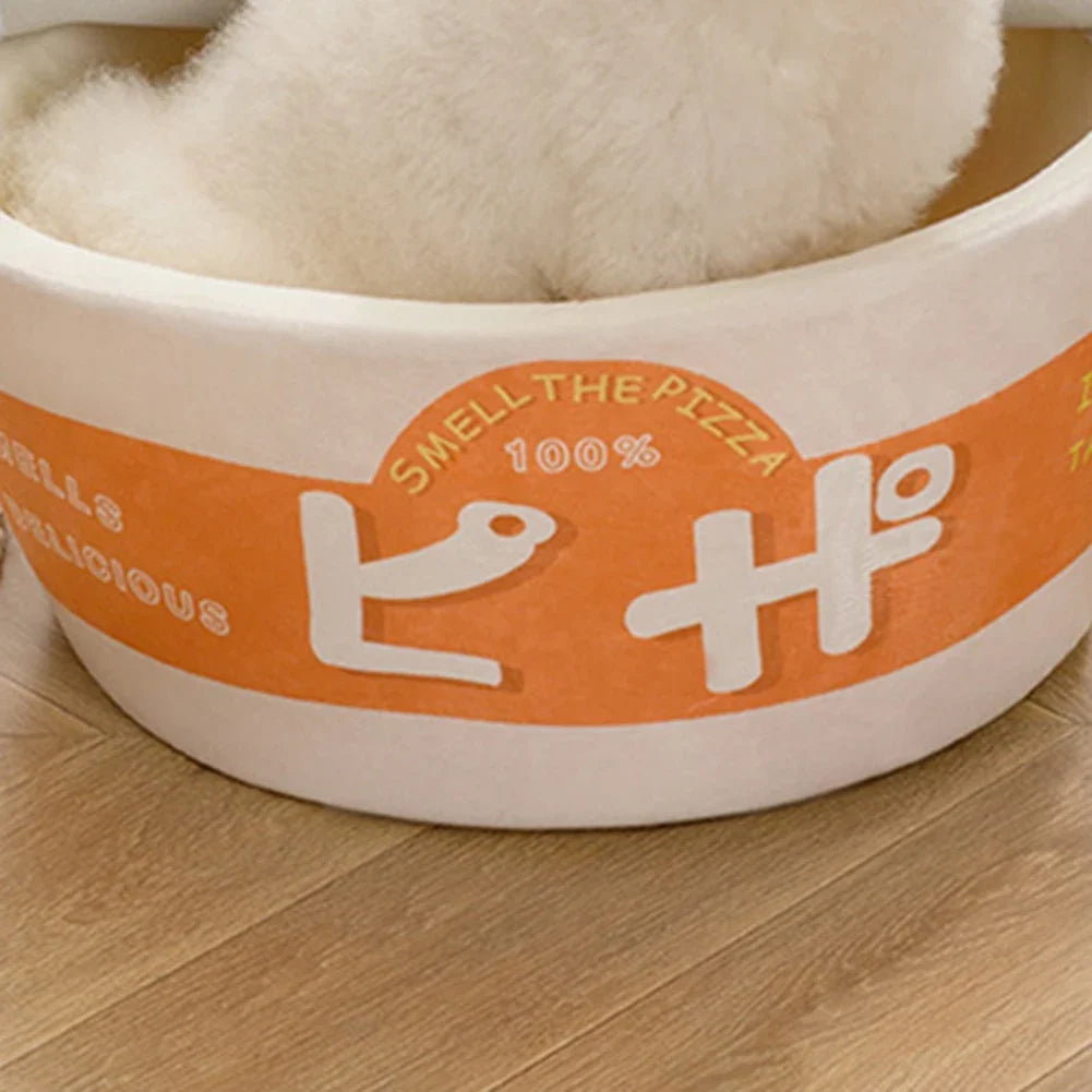 Instant Cup Noodles Dog CAT Pets Sleeping Comfort Cat Soft Bed Kennel House Portable Indoor Ramen Winter Warm Kitten Puppy Nest